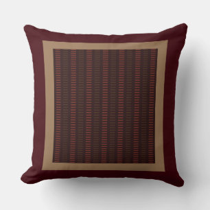 Brown, copper and red cushion