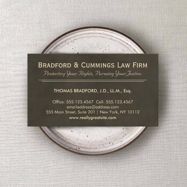 Brown Corporate Lawyer  Business Card (Creator Uploaded)