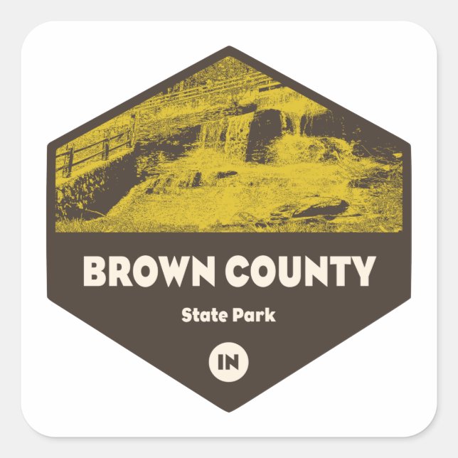 Brown County State Park Indiana Square Sticker (Front)