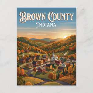 Brown County USA Postcard