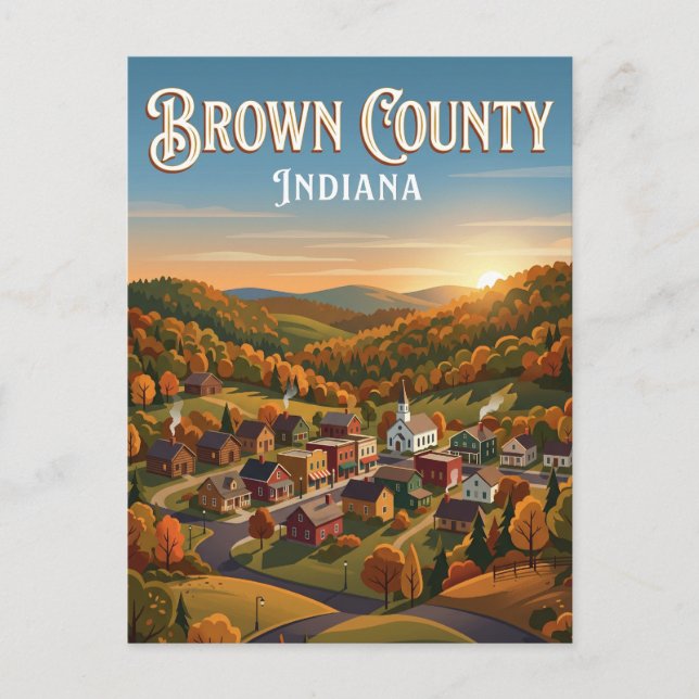 Brown County USA Postcard (Front)
