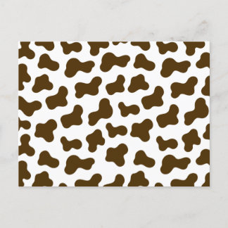 Brown Cow Print Holiday Postcard