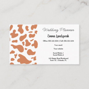 Brown Cow Print, QR Code Business Card
