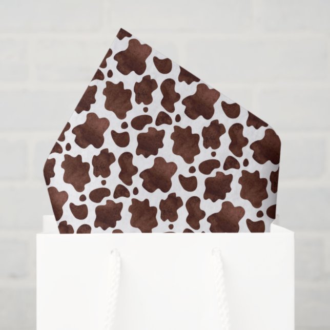 Brown Cow Print Tissue Paper (Gift Bag)