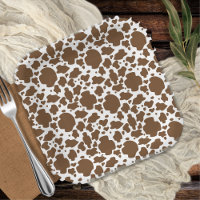 Brown Cow Spots Faux Cowhide Pattern