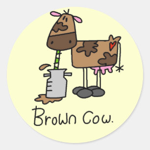 Brown Cow T-shirts and Gifts Classic Round Sticker