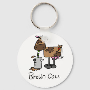 Brown Cow T-shirts and Gifts Key Ring