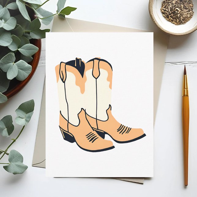 Brown Cowboy Boots Postcard (Creator Uploaded)