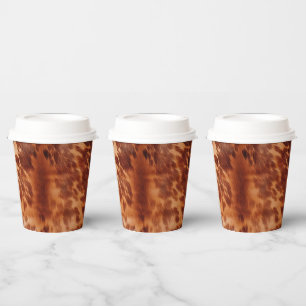 Brown Cowhide Animal Print Paper Cups