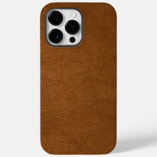 Brown Cowhide Leather Texture Look Case-Mate iPhone 14 Pro Max Case