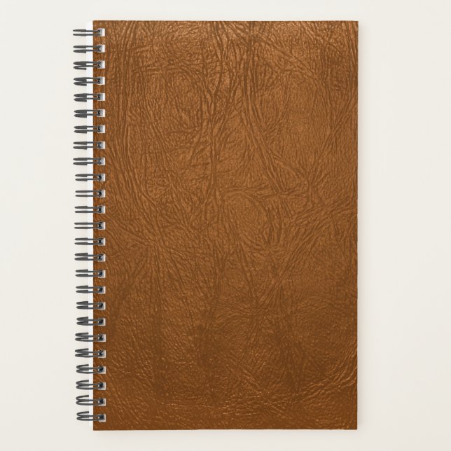 Brown Cowhide Leather Texture Look Planner (Front)