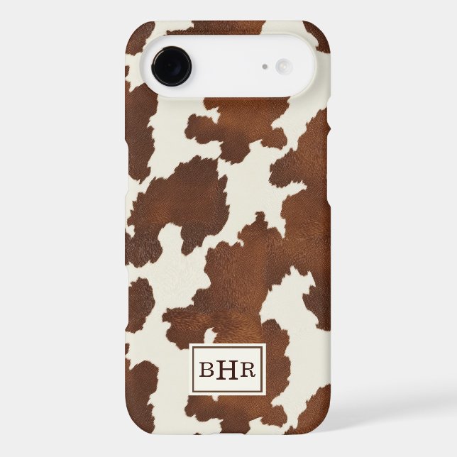 Brown Cowhide Monogrammed (Back)