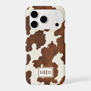 Brown Cowhide Monogrammed