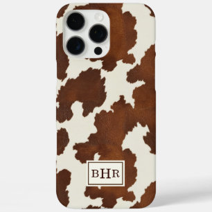 Brown Cowhide Monogrammed iPhone 16 Pro Max Case