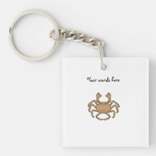 Brown crab key ring
