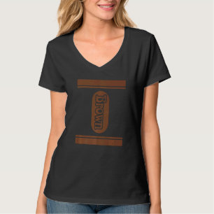 Brown Crayon Halloween Costume Couple Friend Group T-Shirt