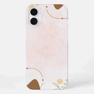 Brown Cream Aesthetic Floral Linktree  | iPhone 16 Plus Case