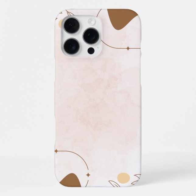 Brown Cream Aesthetic Floral Linktree  | iPhone Case (Back)