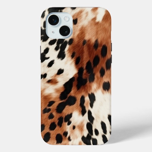 Brown Cream Animal Cowhide Case-Mate iPhone Case (Back)