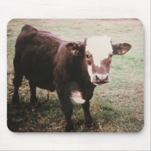 Brown Cream Cow Mouse Pad