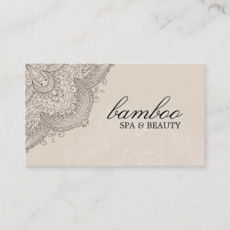 Brown & Cream Exotic Spa Business Card