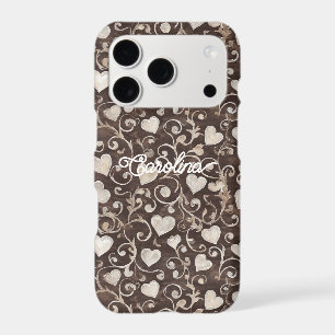 Brown Cream Hearts
