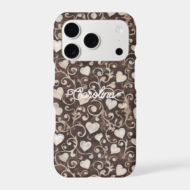Brown Cream Hearts (Back)