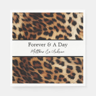 Brown Cream Leopard Animal  Napkin