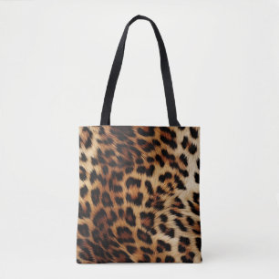 Brown Cream Leopard Animal  Tote Bag
