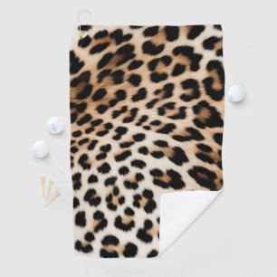 Brown Cream Leopard  Golf Towel