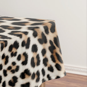 Brown Cream Leopard Print Tablecloth