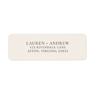 Brown & Cream Minimalist Return Address Label