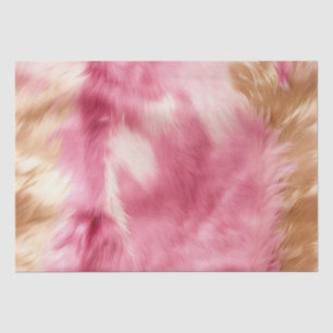 Brown Cream Pink Cowgirl Cowhide Tissue Paper