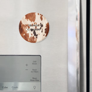 Brown Cream Southwest Cowhide  Magnet