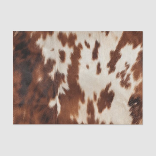 Brown Cream Western Cowhide Tissue Paper (Front)