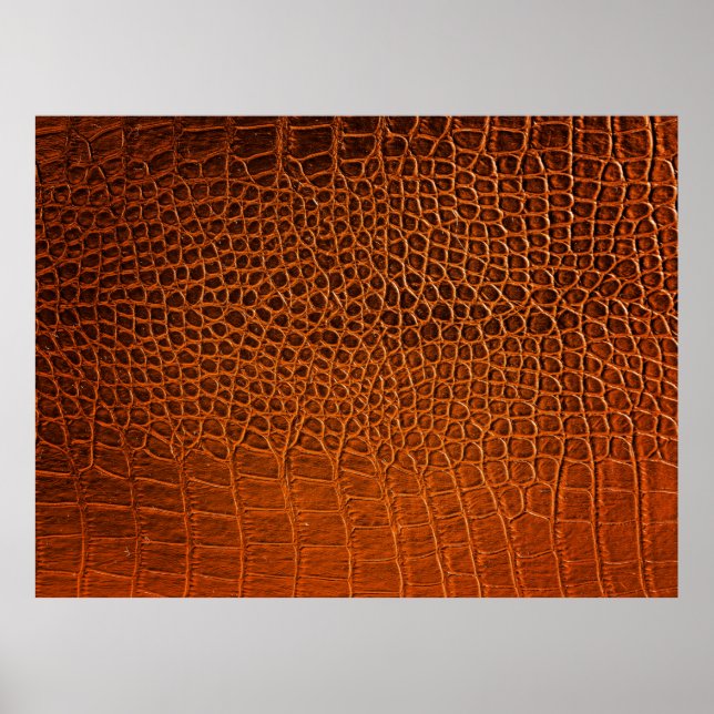 Brown crocodile leather poster (Front)