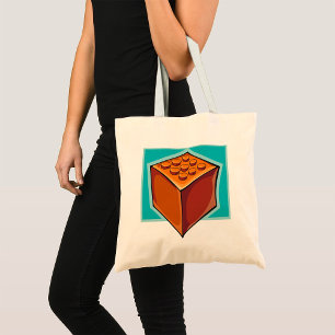 Brown Cube Tote Bag