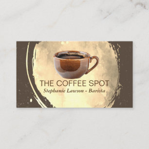 Brown Cup of Warm Coffee Business Card