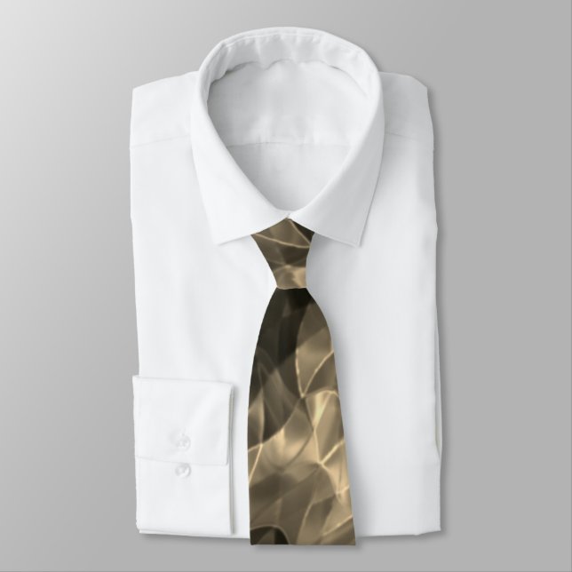 Brown curved triangles or ripples. tie (Tied)