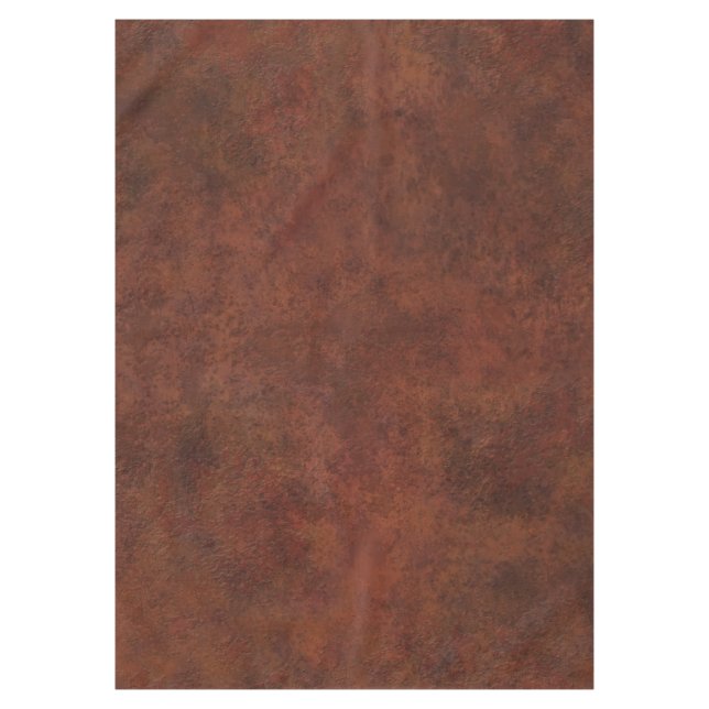 Brown Custom Grunge Leather Texture Tablecloth (Front)
