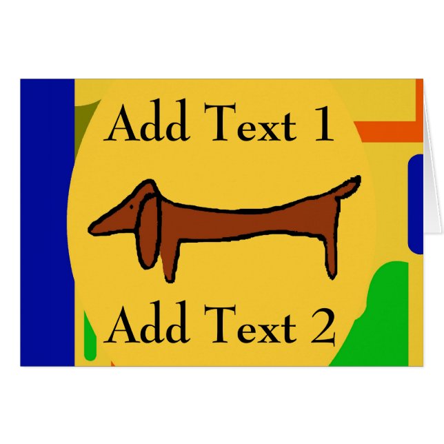 Brown Dachshund Abstract Dogs (Front Horizontal)