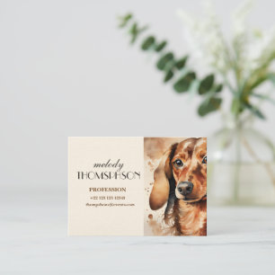 Brown Dachshund  Business Card