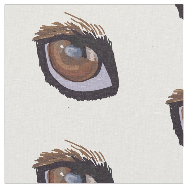 Brown Dachshund Eye Fabric (Close Up)