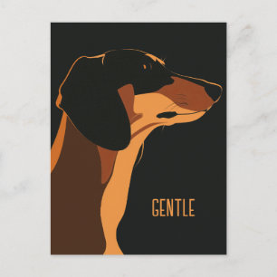 Brown Dachshund Postcard