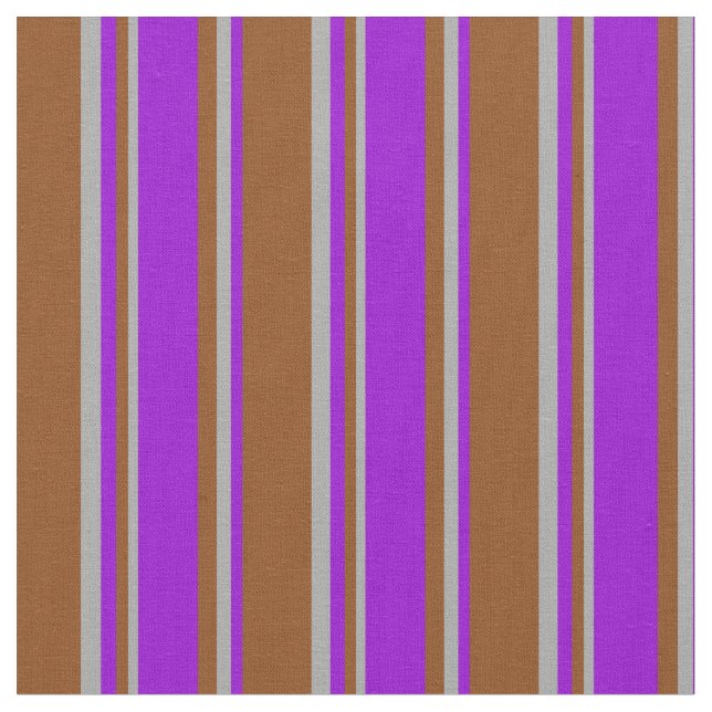 Brown, Dark Violet, and Dark Grey Coloured Pattern Fabric (Close Up)