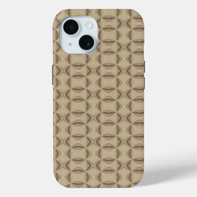 Brown decorative triangles pattern Case-Mate iPhone case (Back)