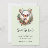 Brown Deer with Antlers Rustic Christmas