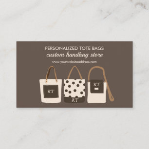 Brown Designer Fashion Accessories Bags Business Card