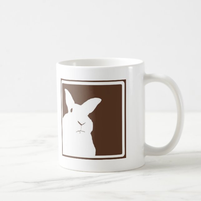 Brown Disapproving Rabbits Mug (Right)