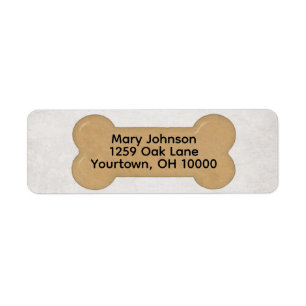 Brown Dog Bone with Text